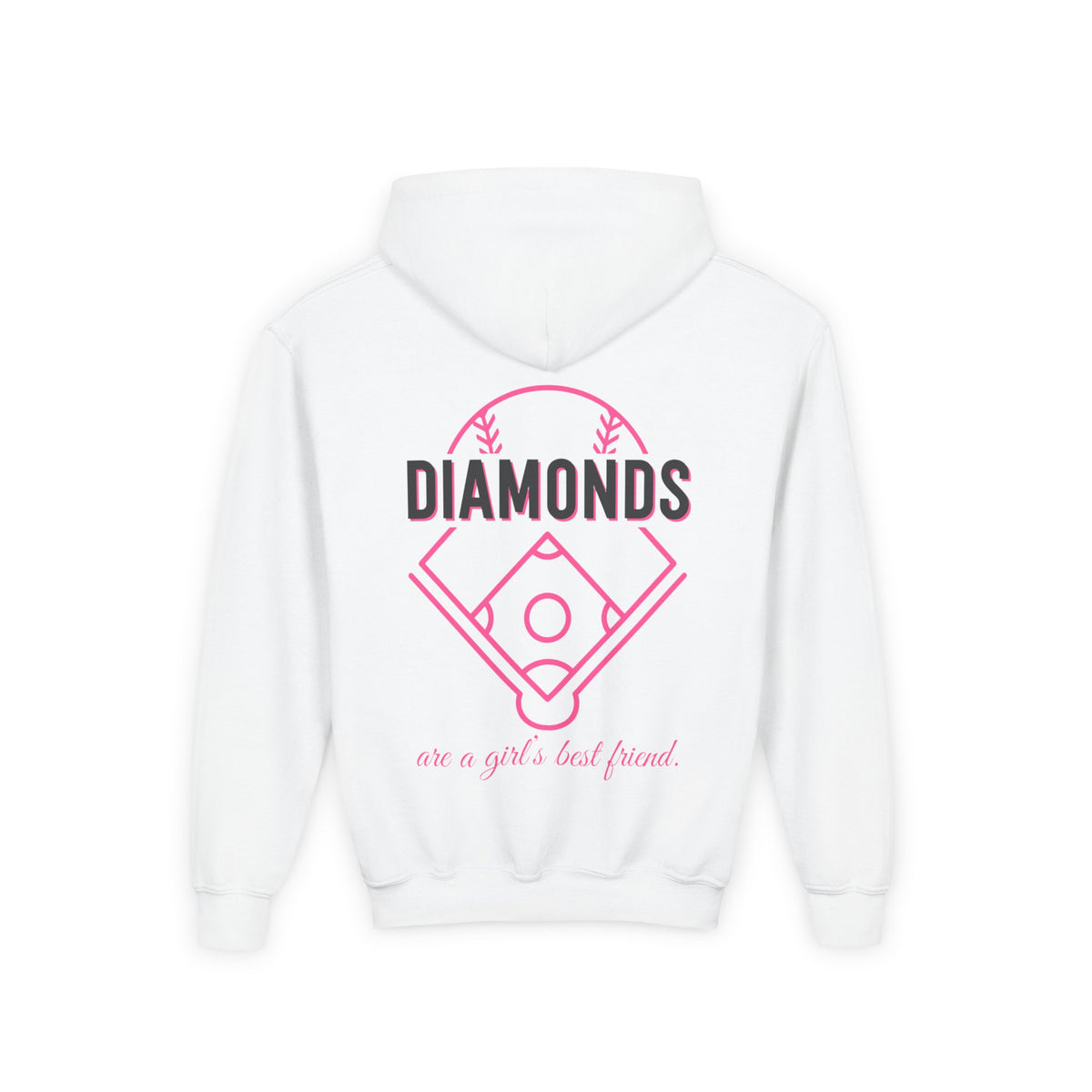 Youth Diamonds Are a Girl’s Best Friend Hoodie — LAA Softball Girl