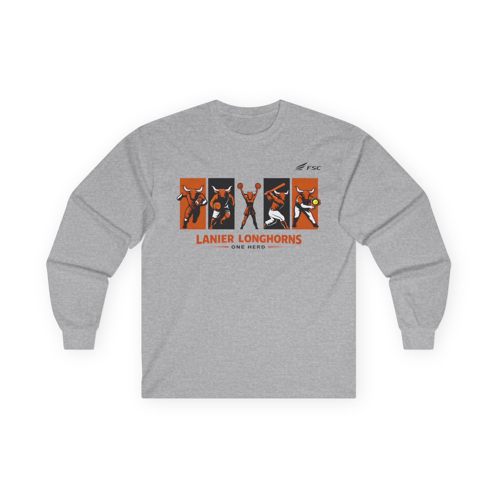 Lanier Longhorns “One Herd” Long Sleeve Tee