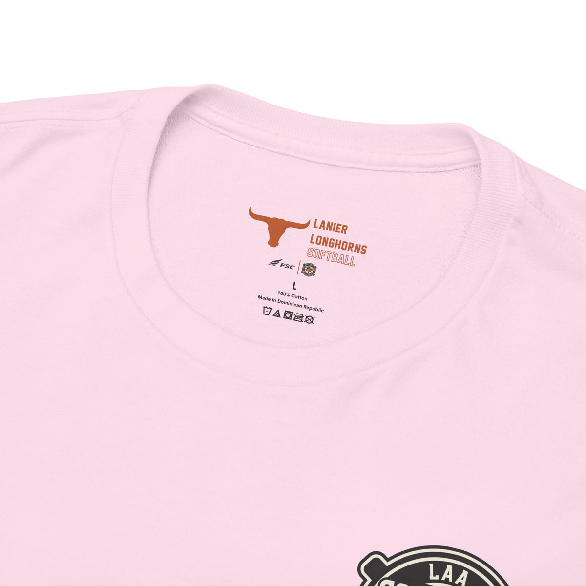 LAA Softball Lanier Longhorns Heavy Cotton Tee | LAA T-Shirt