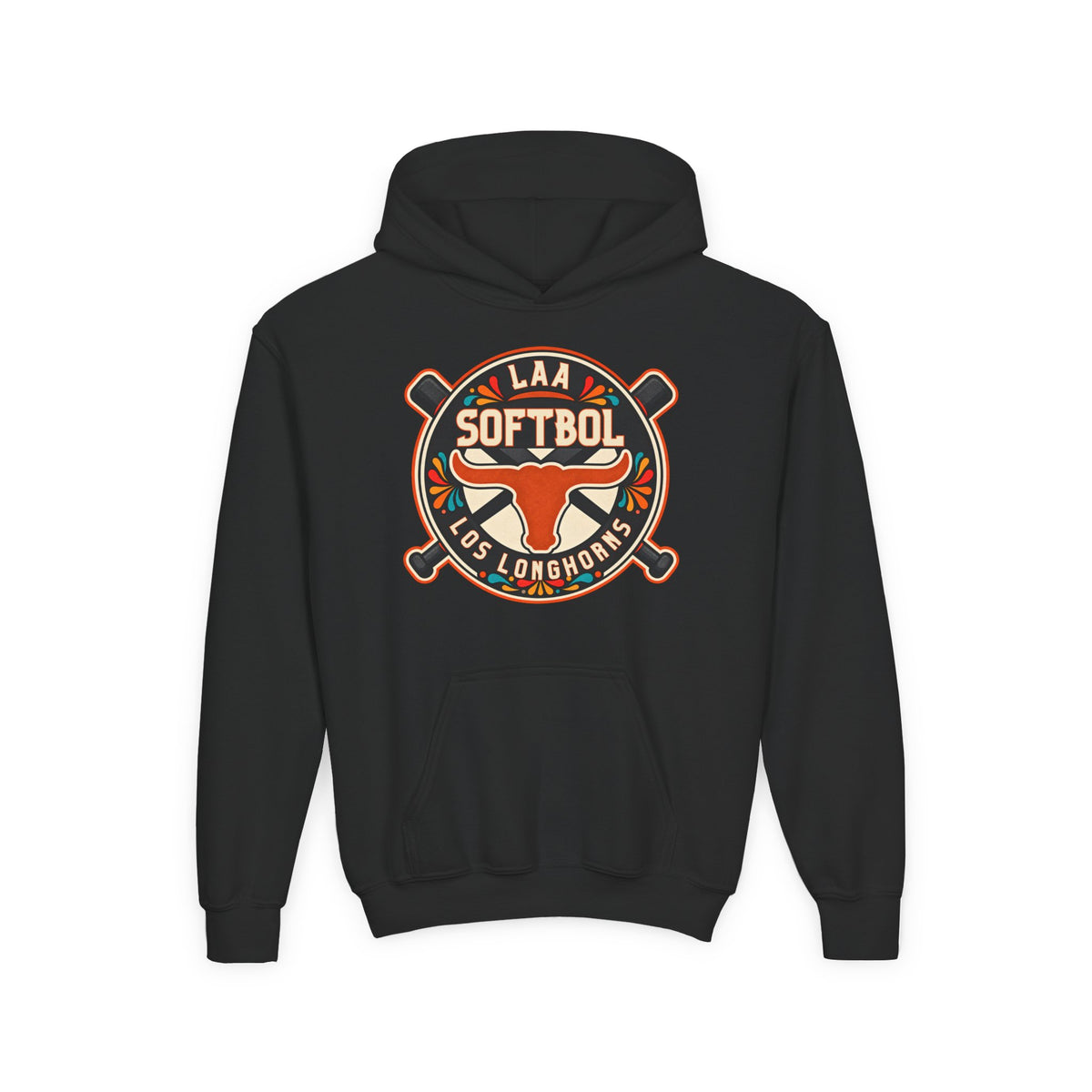 Youth Los Longhorns Hispanic Heritage Hoodie — Softball Longhorns Hoodie
