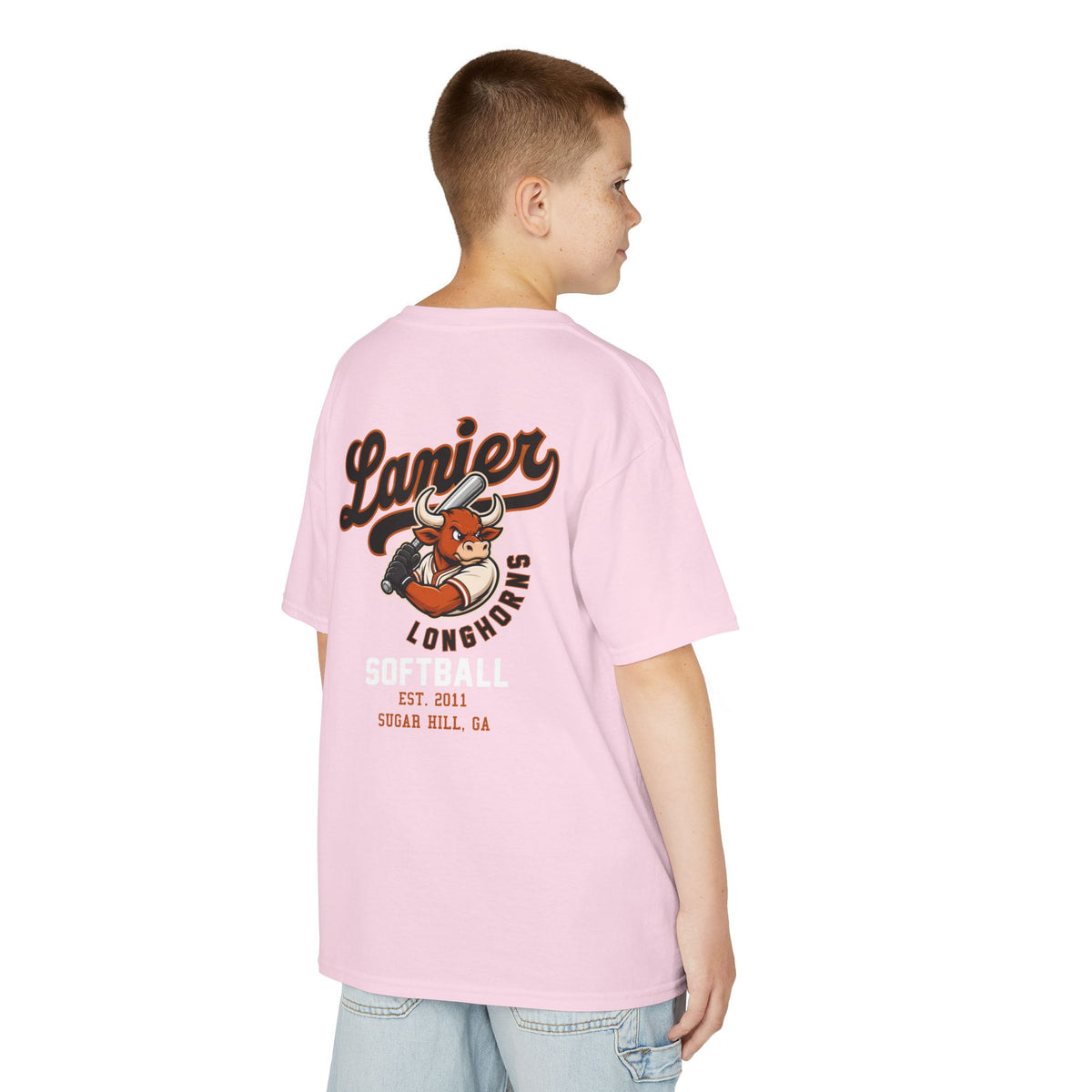 Youth Softball Tee — Lanier Longhorns Softball Team Shirt
