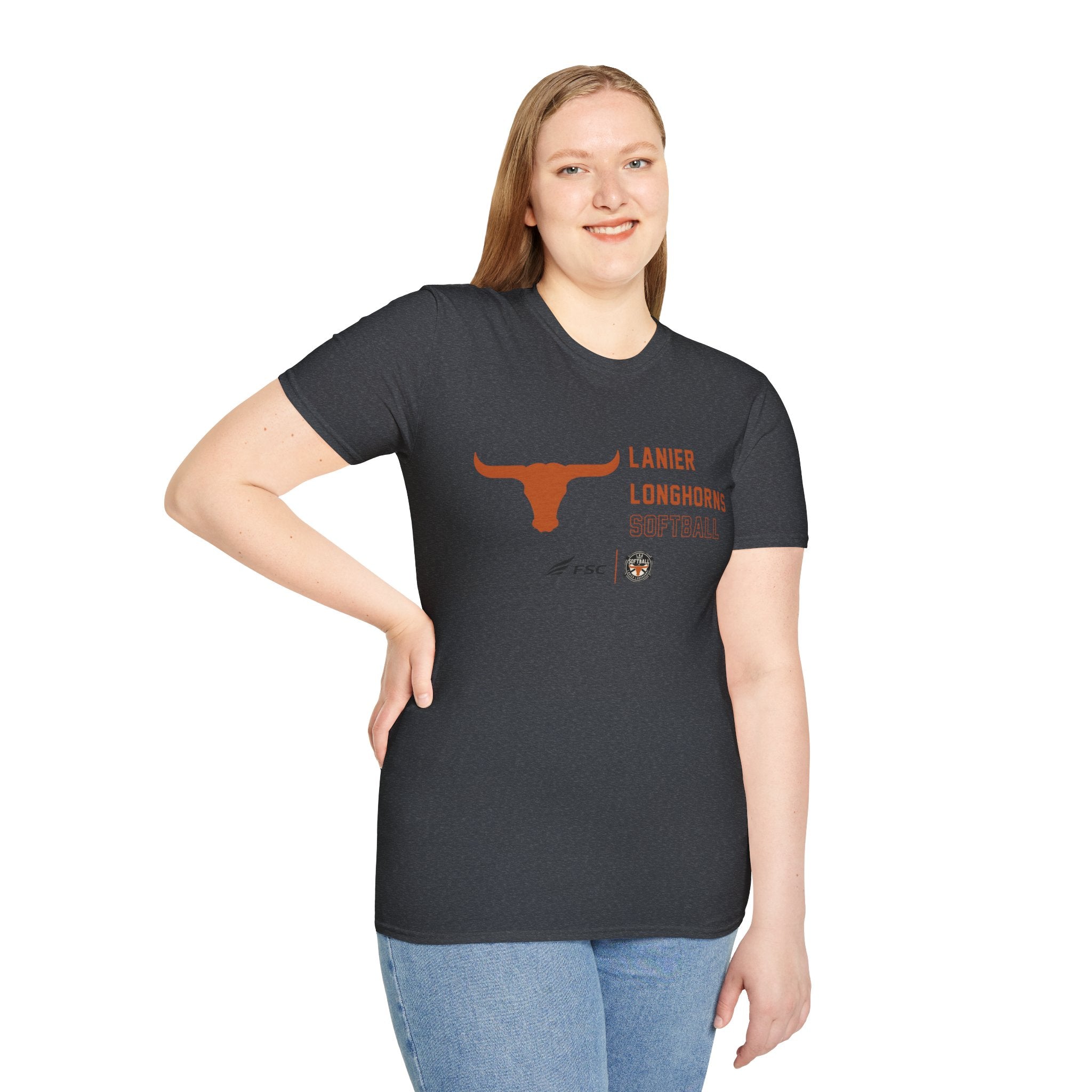 LAA Longhorns Softball T-Shirt — Team Logo Summer Tee