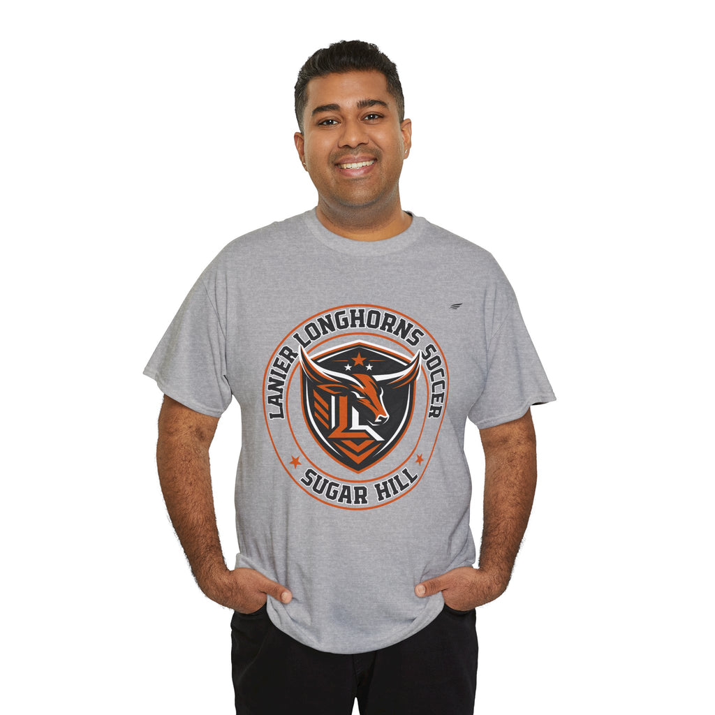 Lanier Longhorns Soccer Adult Tee | Unisex Heavy Cotton Shirt