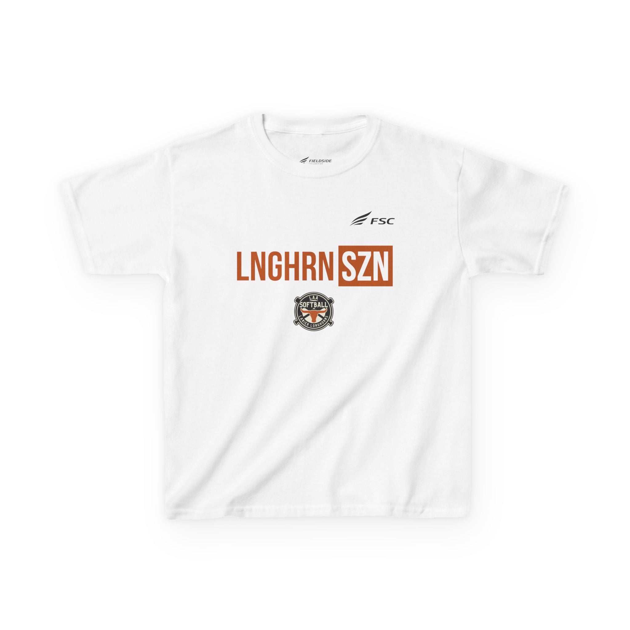 Youth LAA Softball Lanier Longhorns Heavy Cotton Tee| LNGHRNSZN T-Shirt