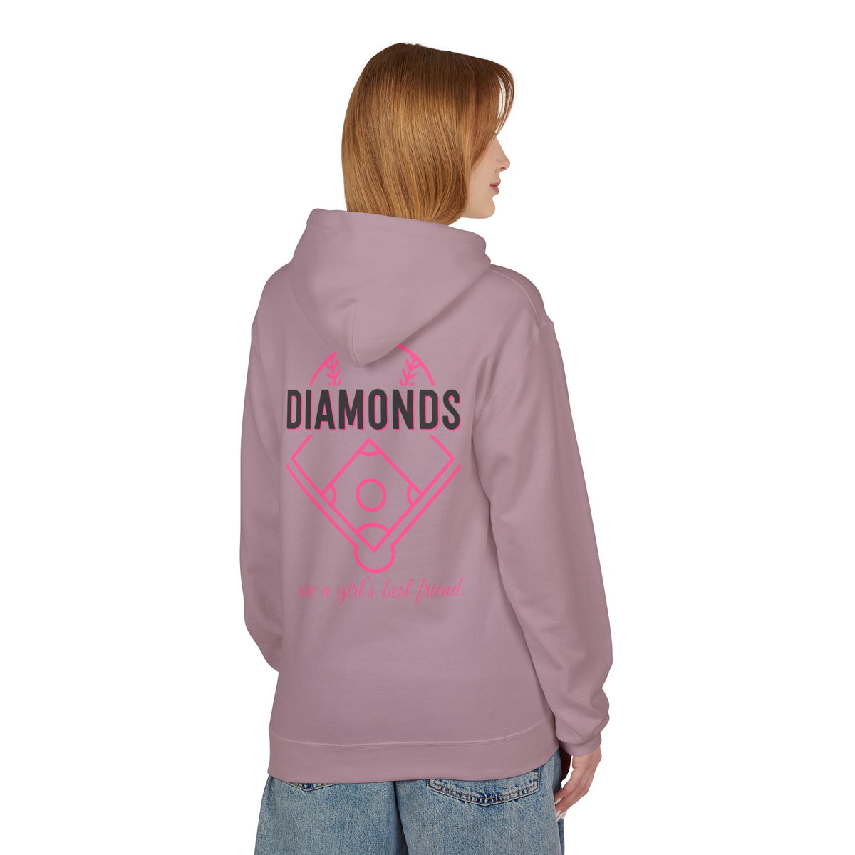Diamonds Are a Girl’s Best Friend Hoodie — LAA Softball Girl