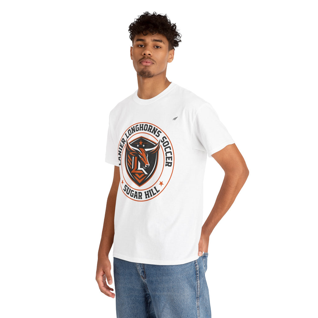 Lanier Longhorns Soccer Adult Tee | Unisex Heavy Cotton Shirt