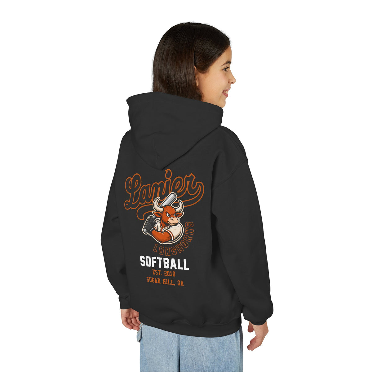 Youth Softball Hoodie — Lanier Longhorns Softball Hoodie