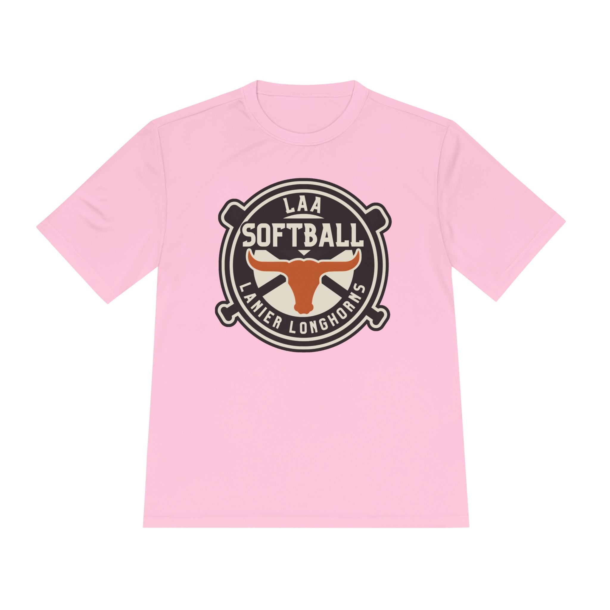 LAA Softball Lanier Longhorns Performance Tee | Lightweight Moisture-Wicking Game Day Shirt