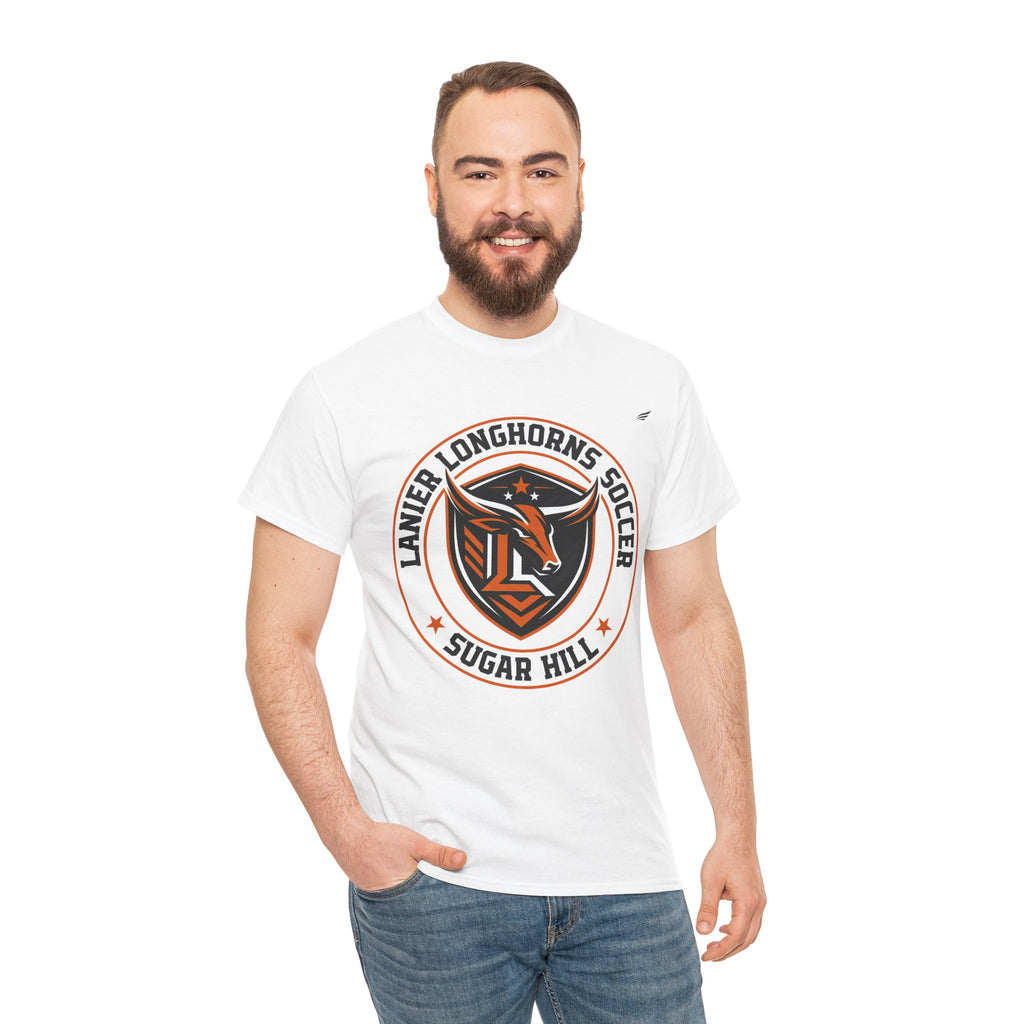 Lanier Longhorns Soccer Adult Tee | Unisex Heavy Cotton Shirt