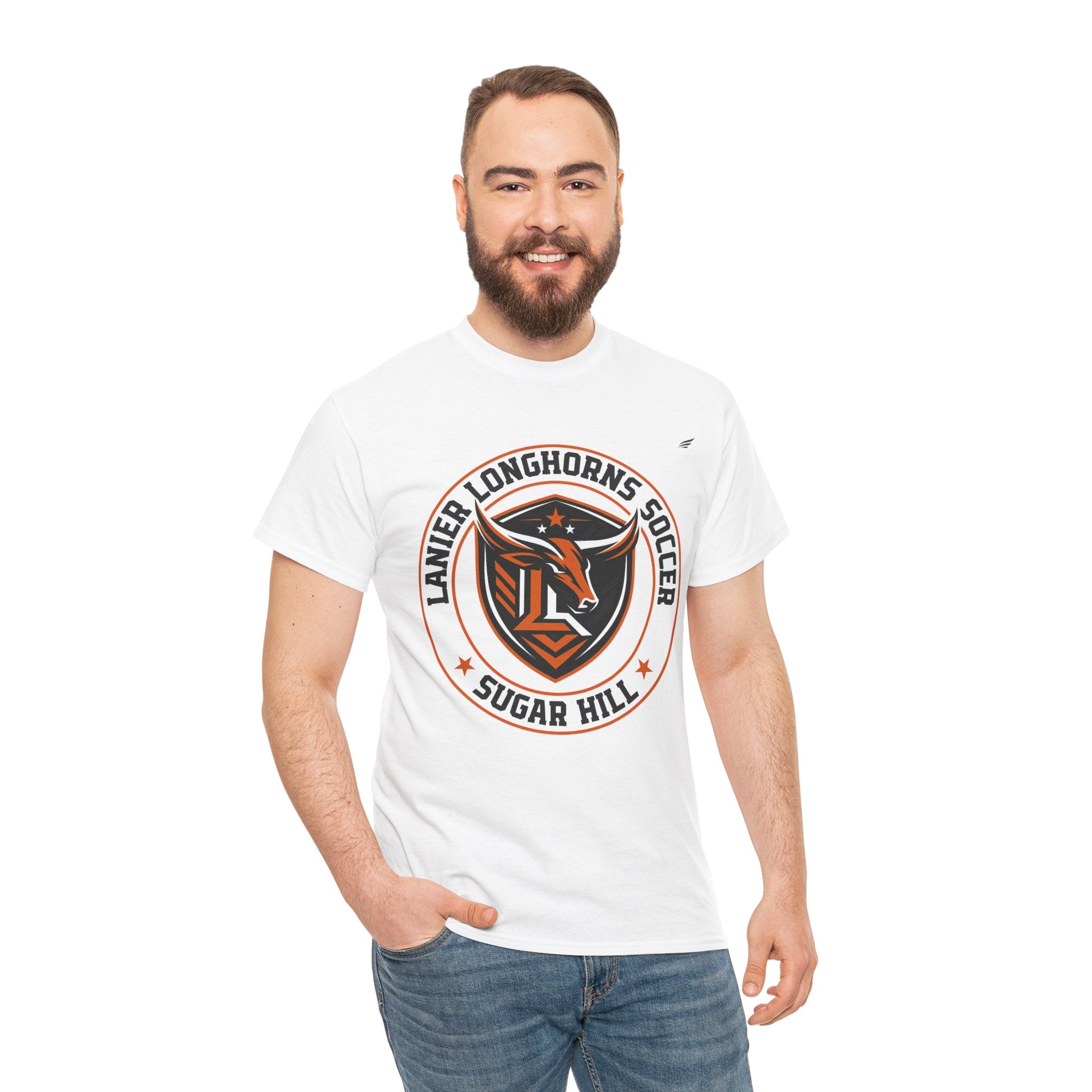 Lanier Longhorns Soccer Adult Tee | Unisex Heavy Cotton Shirt