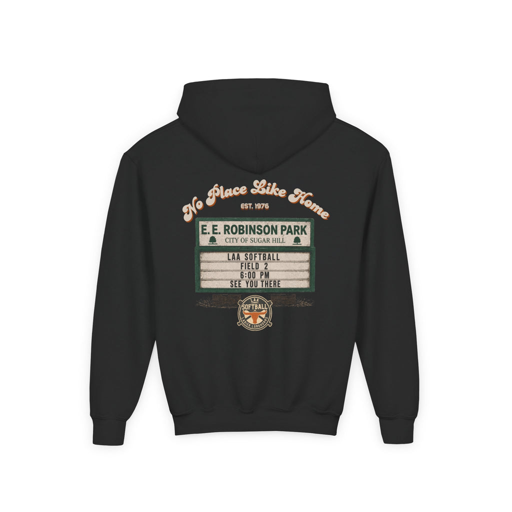Youth No Place Like Home Hoodie — Softball Team Hoodie
