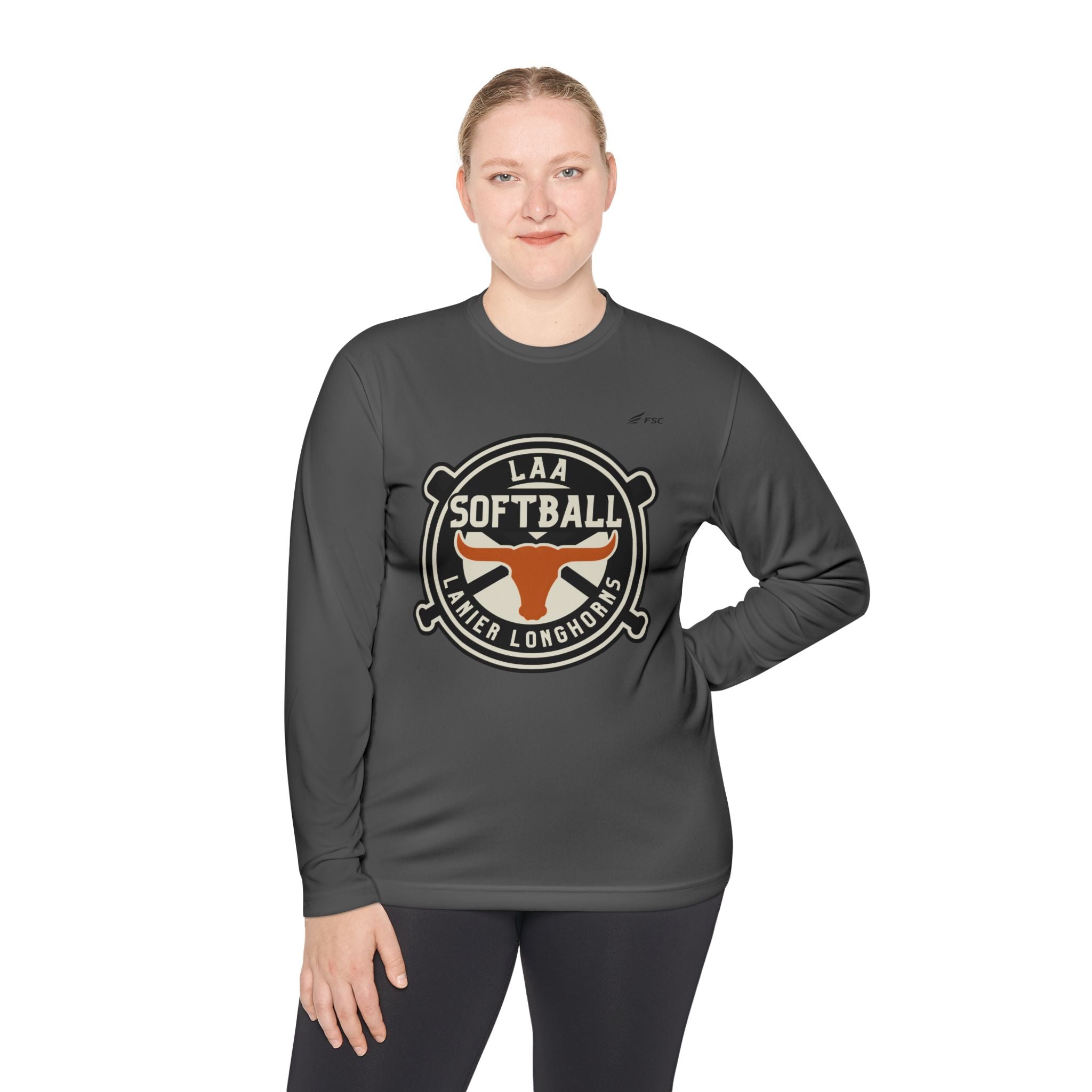 LAA Softball Lanier Longhorns Performance Long Sleeve Tee | Lightweight Game Day Long Sleeve Tee