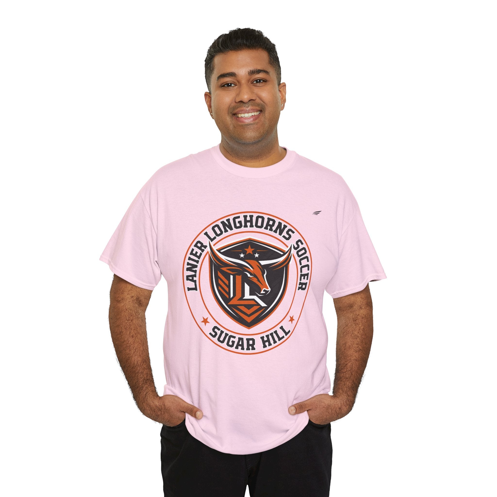 Lanier Longhorns Soccer Adult Tee | Unisex Heavy Cotton Shirt