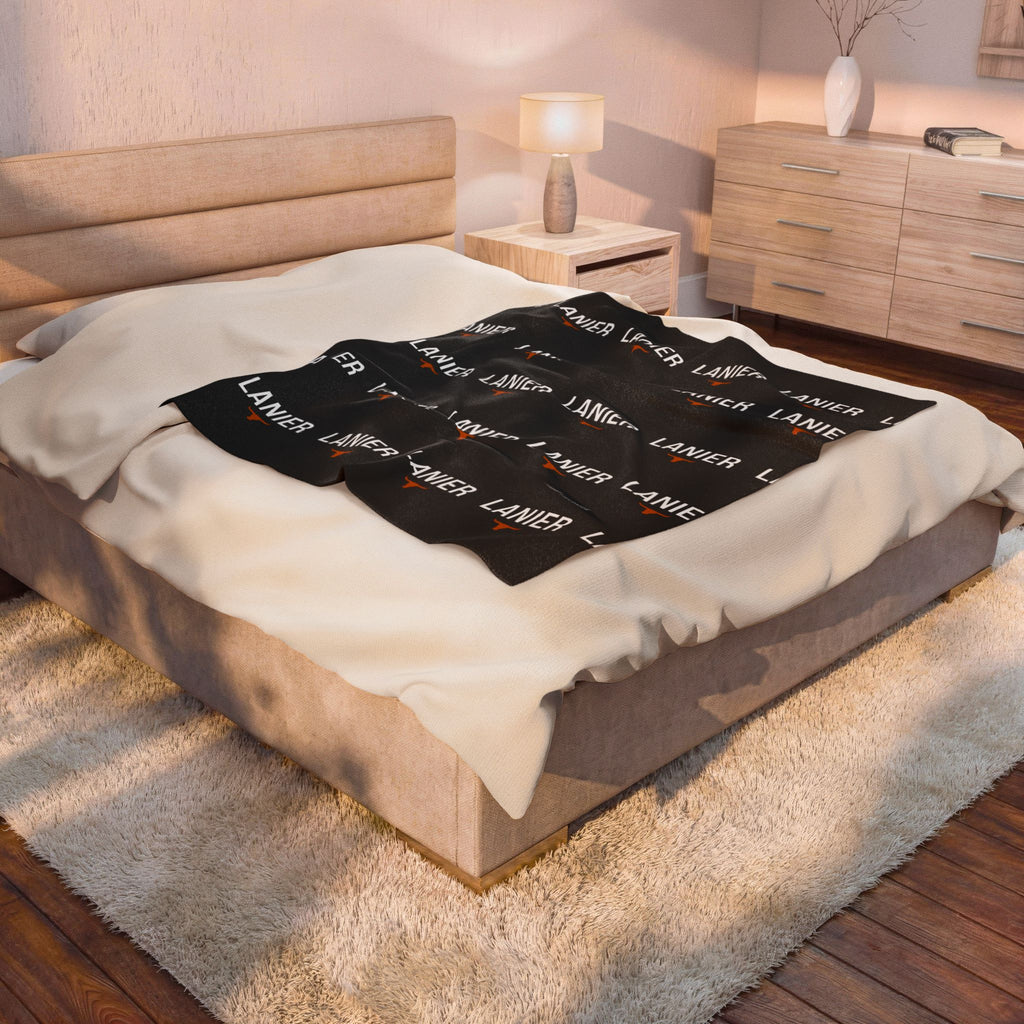 Lanier Longhorns Plush Blanket — Cozy Orange & Black Sports Throw