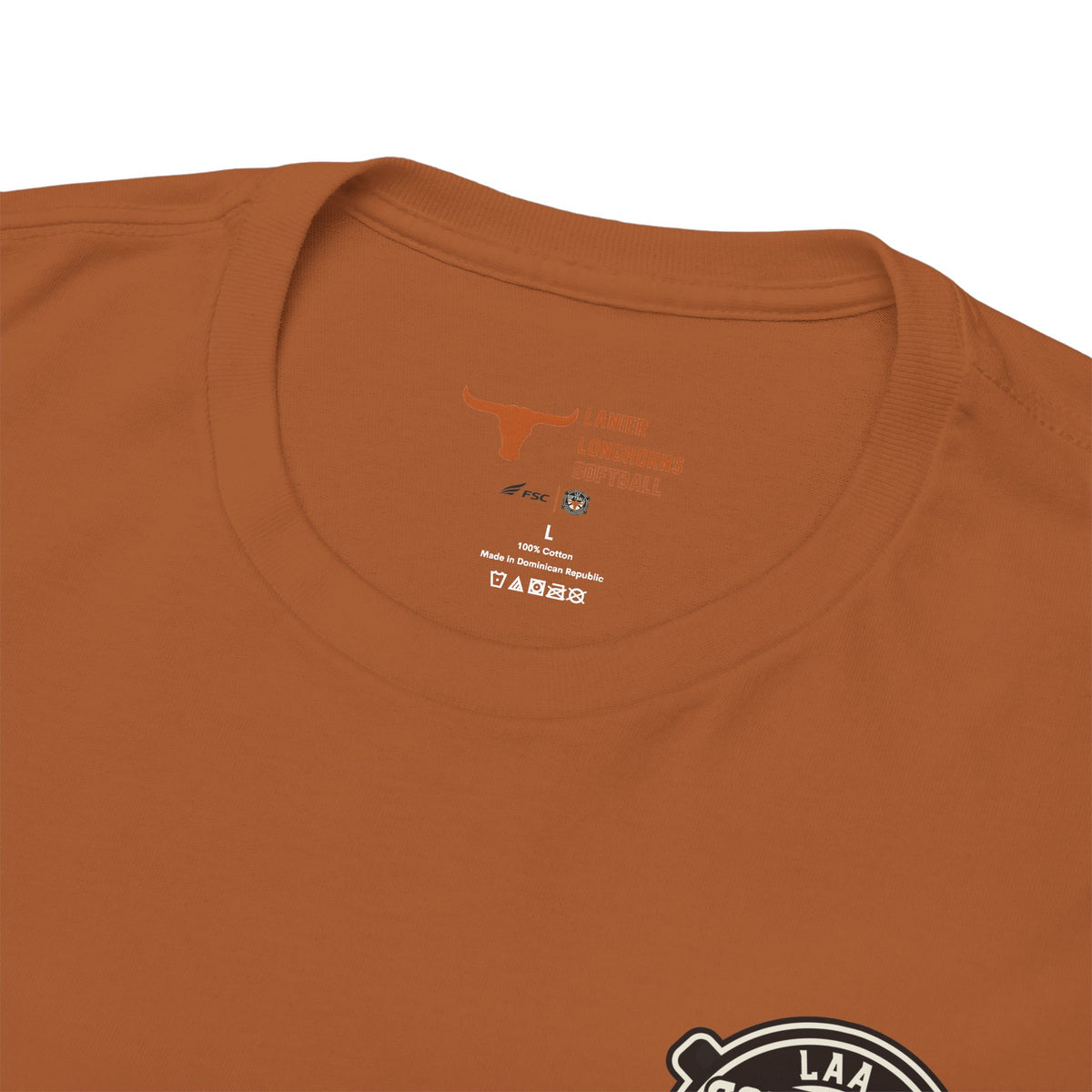 LAA Softball Lanier Longhorns Heavy Cotton Tee | LAA T-Shirt