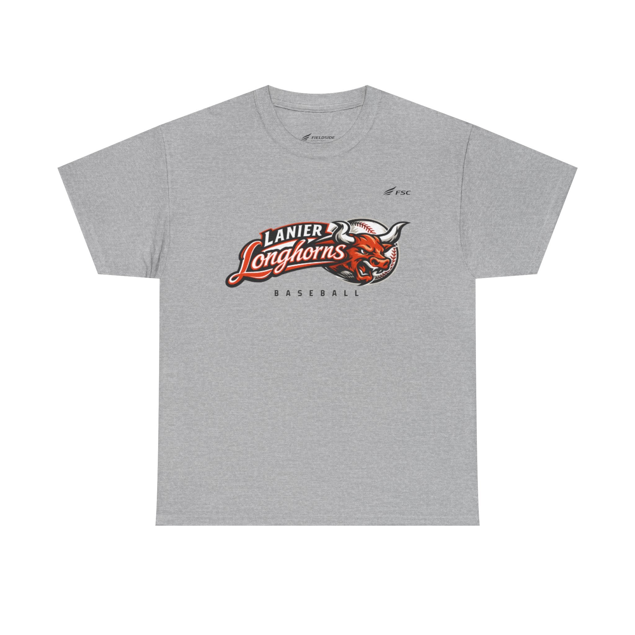 Lanier Longhorns Baseball Adult Tee | Unisex Heavy Cotton Shirt