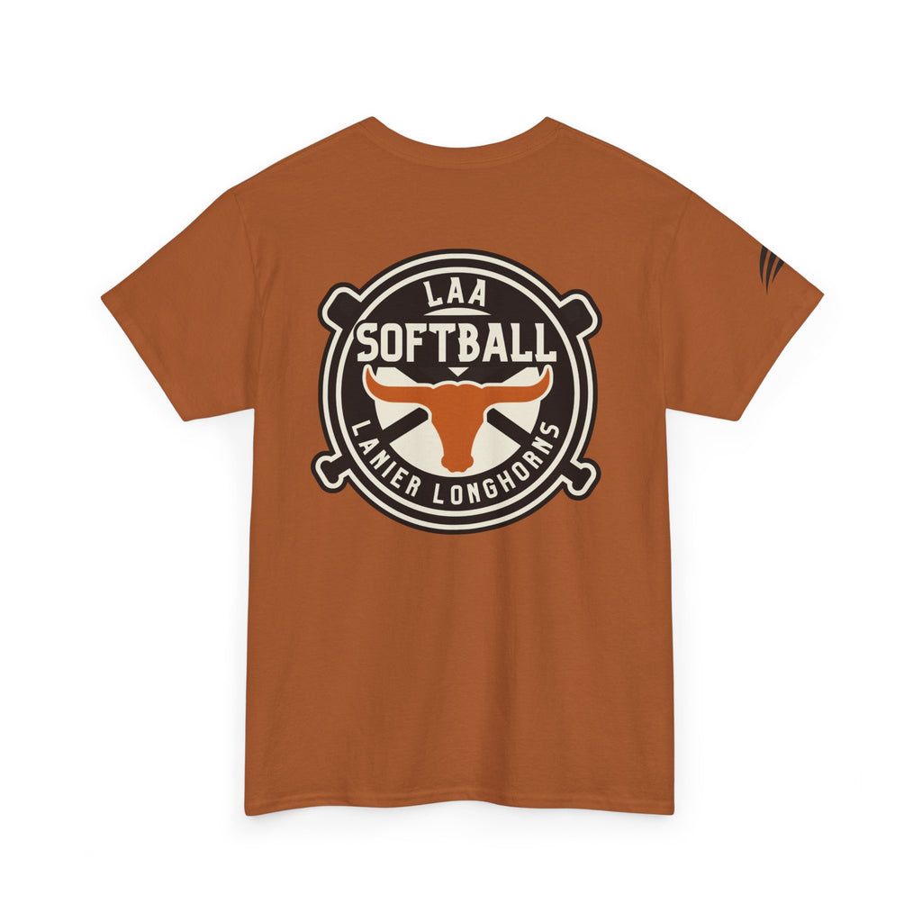 LAA Softball Lanier Longhorns Heavy Cotton Tee | LAA T-Shirt