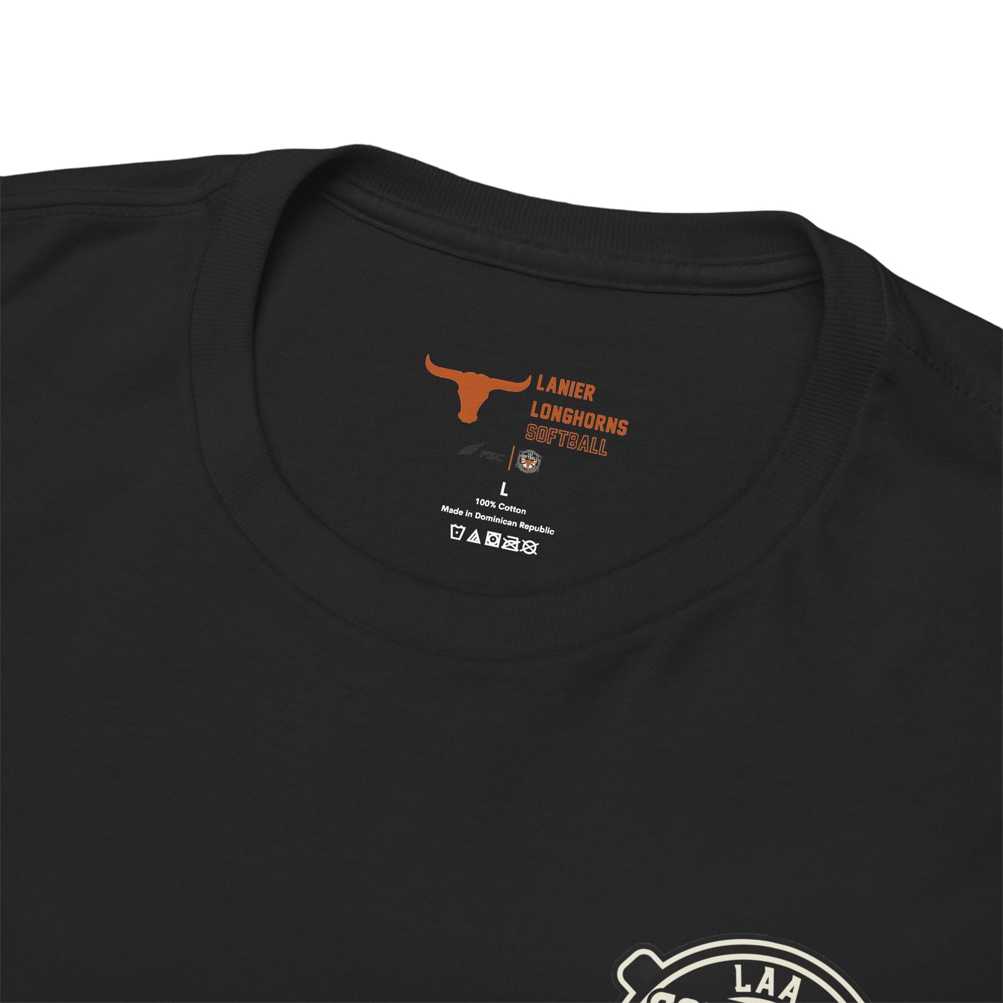 LAA Softball Lanier Longhorns Heavy Cotton Tee | LAA T-Shirt