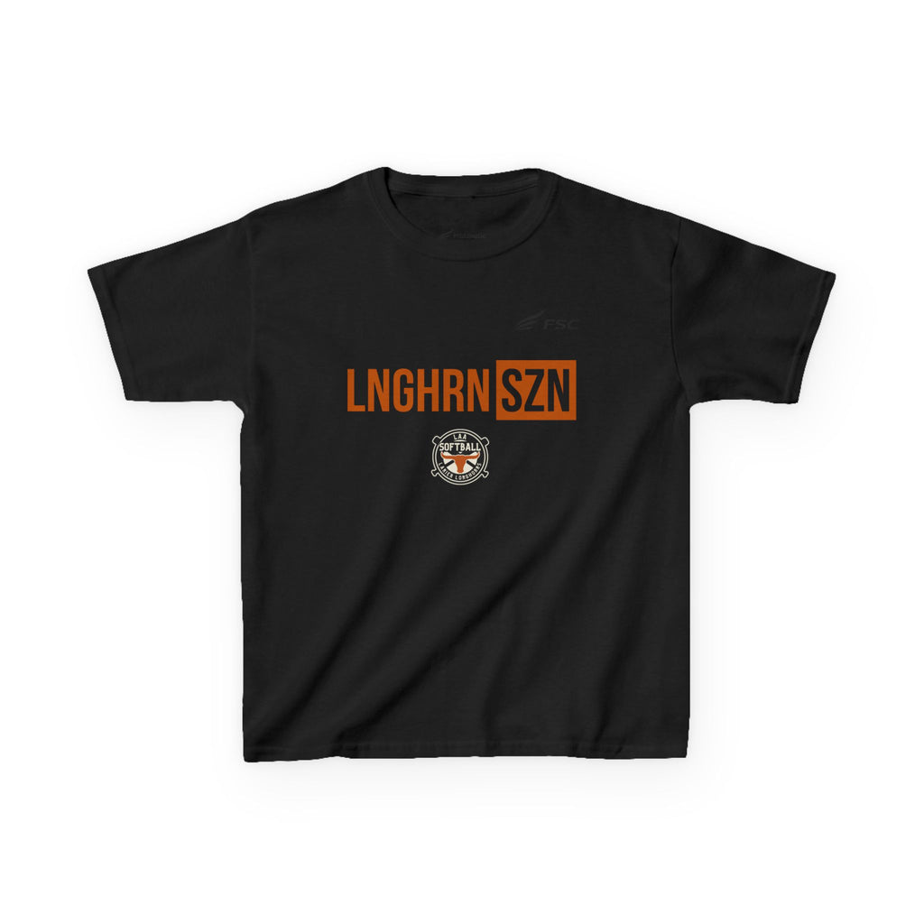 Youth LAA Softball Lanier Longhorns Heavy Cotton Tee| LNGHRNSZN T-Shirt