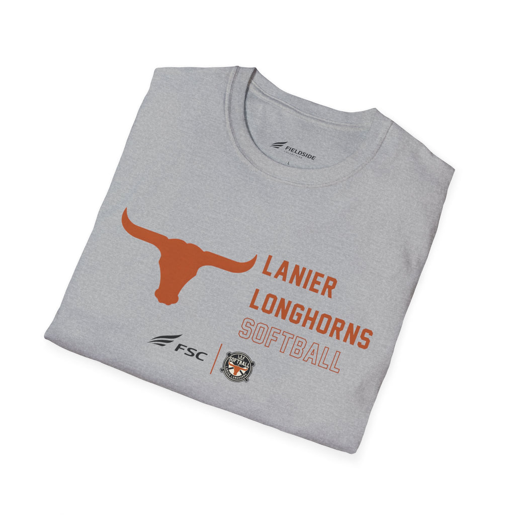 LAA Longhorns Softball T-Shirt — Team Logo Summer Tee