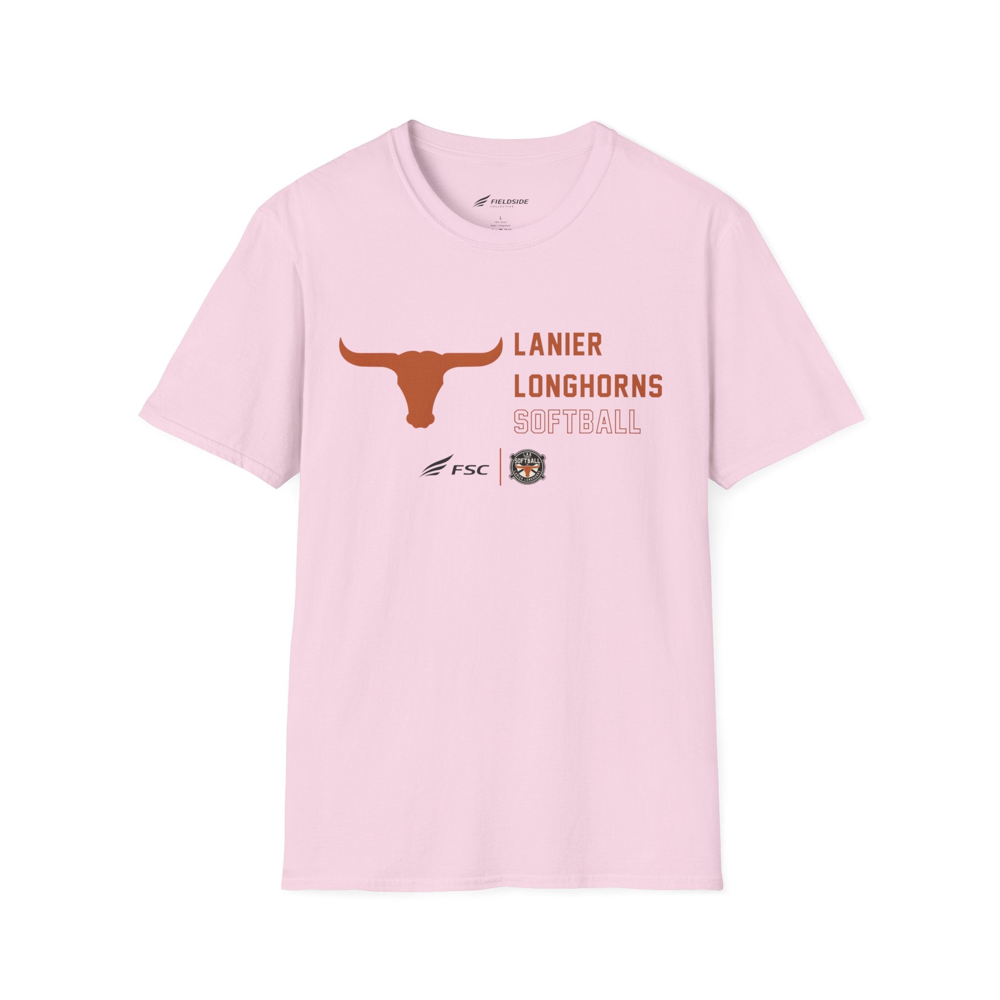 LAA Longhorns Softball T-Shirt — Team Logo Summer Tee