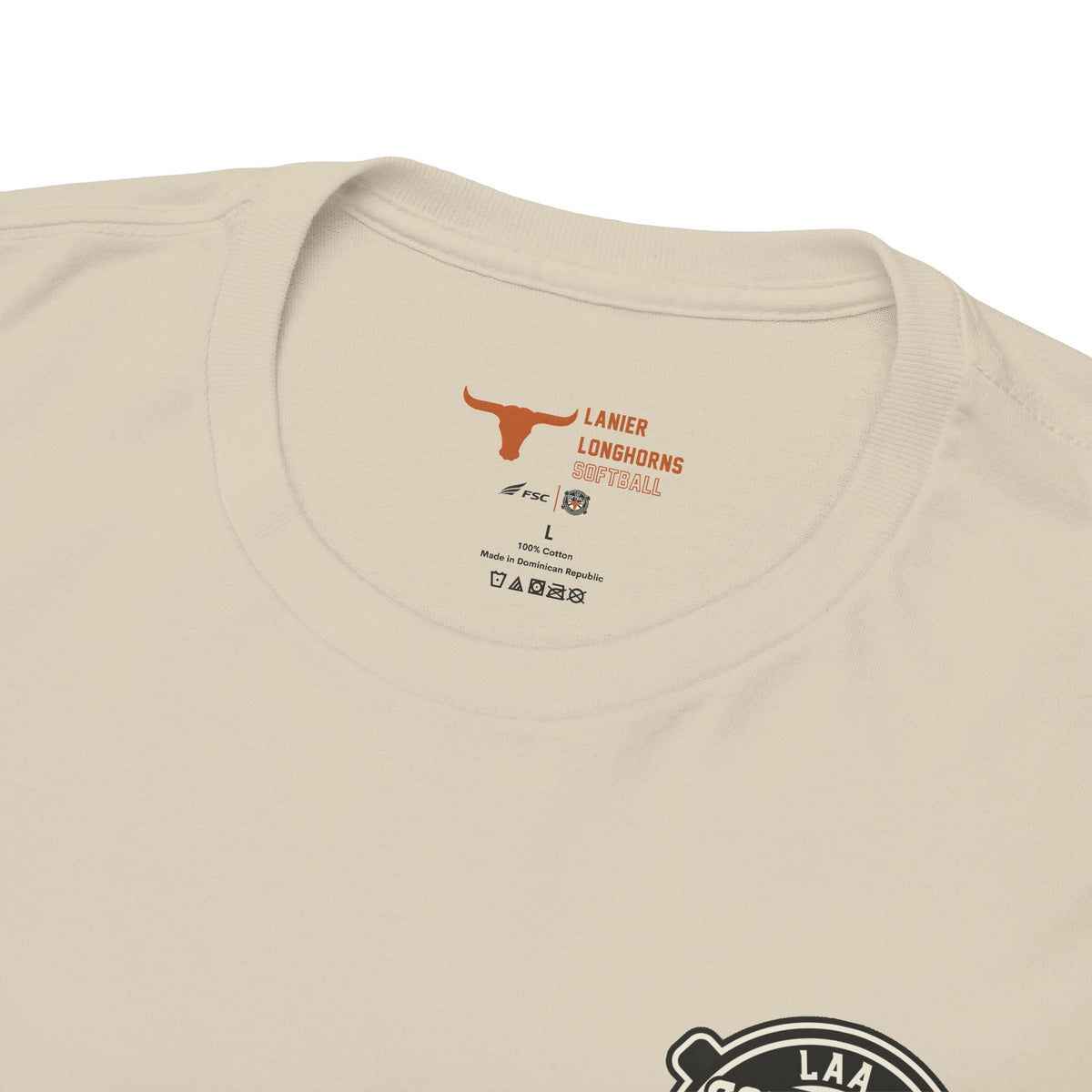 LAA Softball Lanier Longhorns Heavy Cotton Tee | LAA T-Shirt