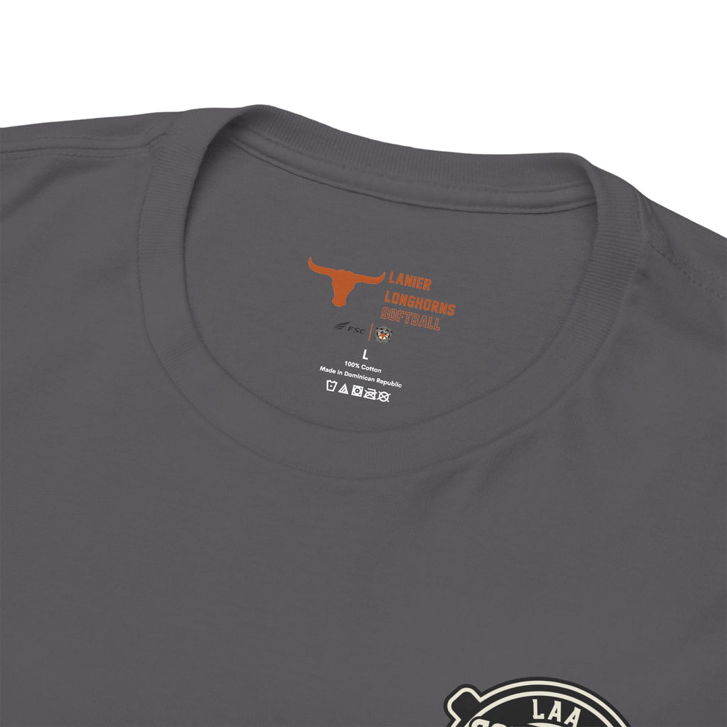 LAA Softball Lanier Longhorns Heavy Cotton Tee | LAA T-Shirt