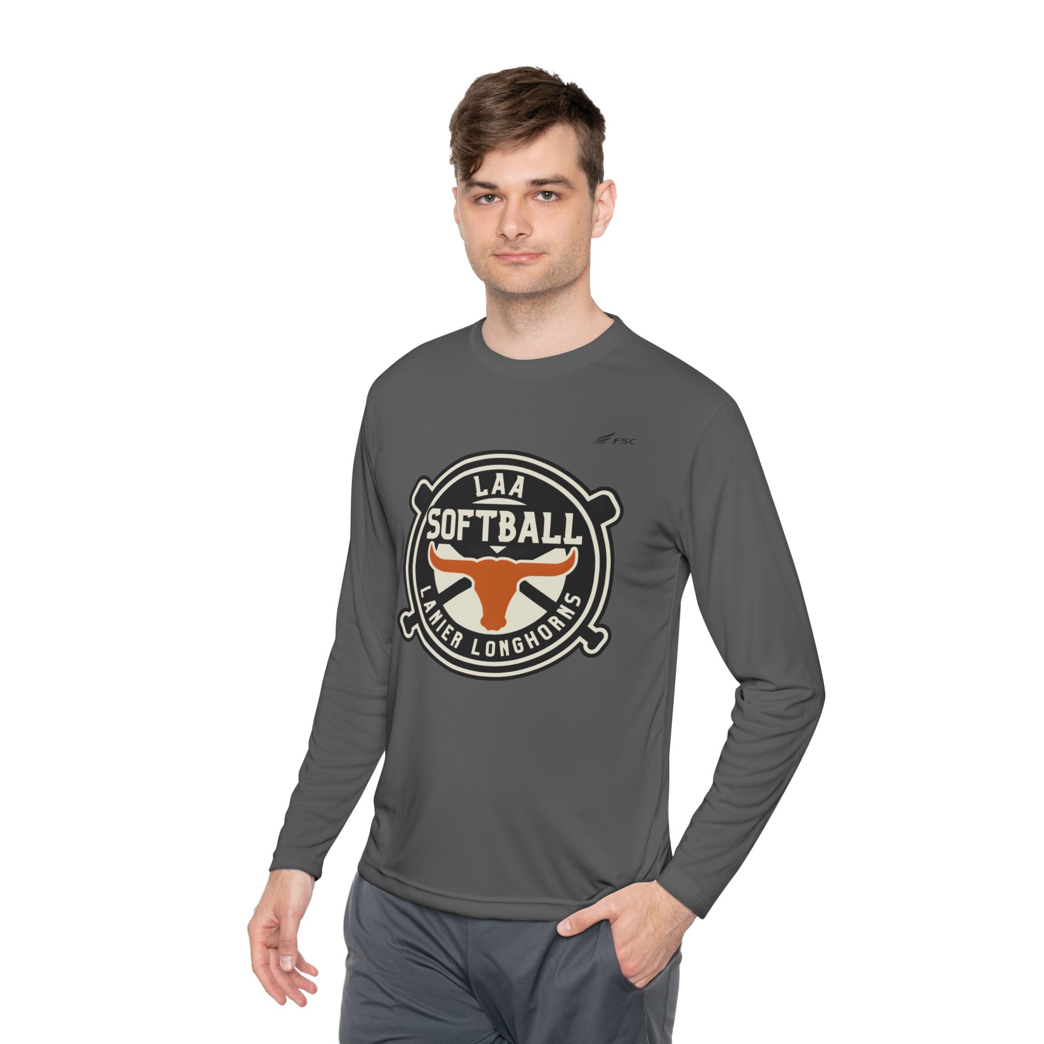 LAA Softball Lanier Longhorns Performance Long Sleeve Tee | Lightweight Game Day Long Sleeve Tee