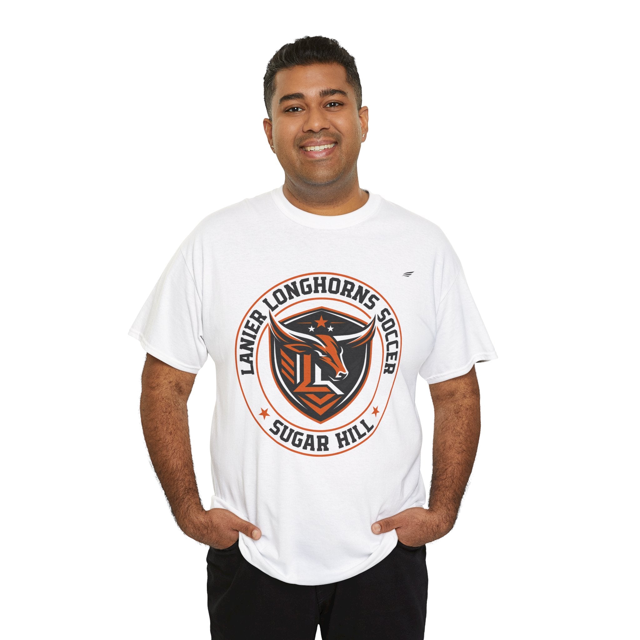 Lanier Longhorns Soccer Adult Tee | Unisex Heavy Cotton Shirt